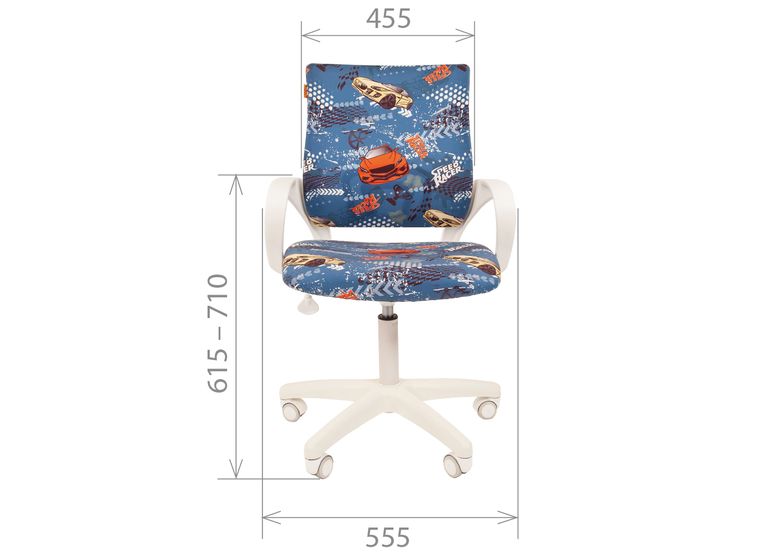 Кресло Chairman Kids 103 white машинки