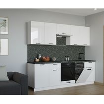 Кухонный гарнитур Белый глянец-19 (2450 мм)