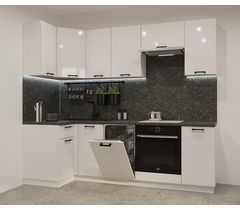 Кухонный гарнитур Белый глянец-21 (1000х2450 мм)