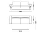 Прямой диван Виктория